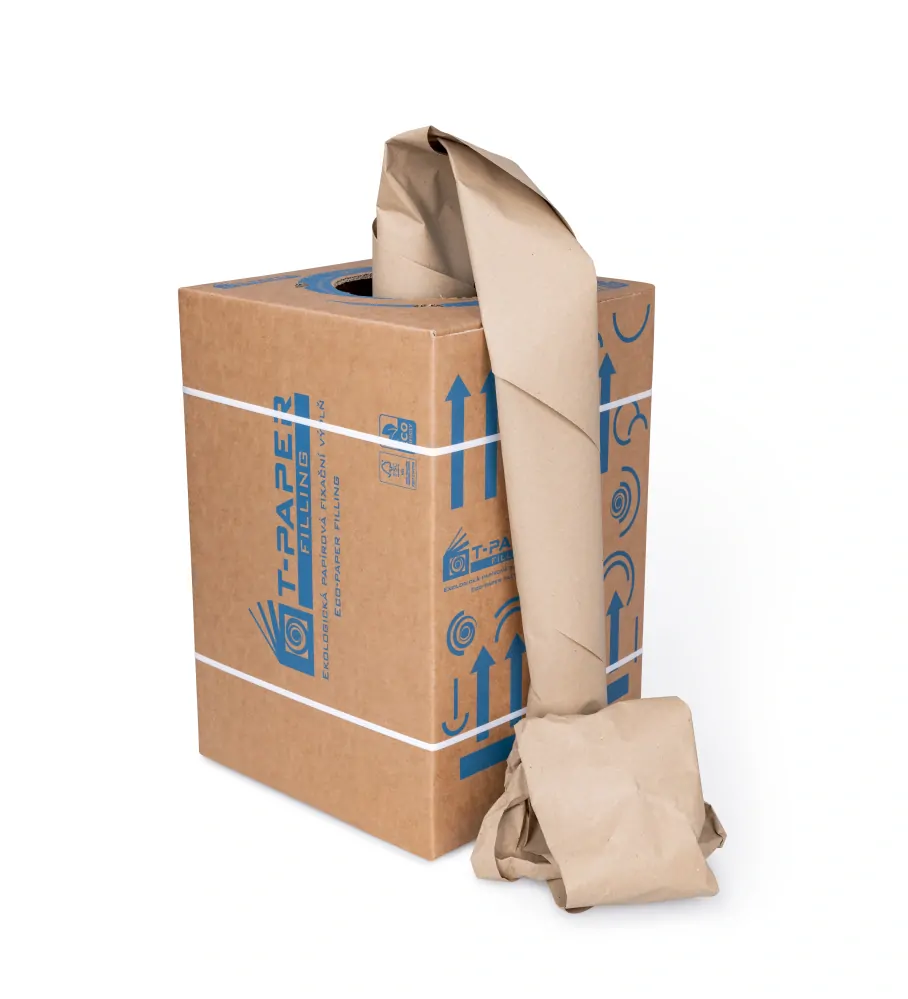 Papírová fixační výplň šíře 390 mm, délka 450 m, 70g/m2